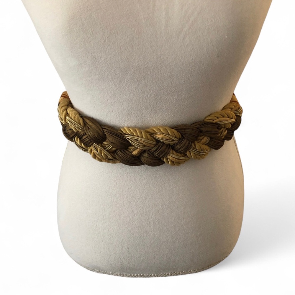 Vintage 80’s multi-tone braided cord elastic belt